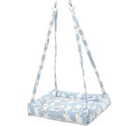 FUTUREORYY Hamac Suspendu pour Petits Animaux avec Litière Absorbante Hamac Chaud Quatre Saisons en Toile Douce Bleu Clair Lit Confortable pour Lapins Cochons D’Inde et Chinchillas Cage