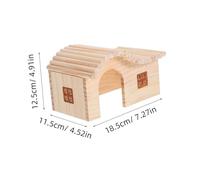 FUTUREORYY Hamster Habitat Hide Natural Wooden Hideout for Guinea Pigs Mice and Hedgehogs Playful Shelter with Natural Design for Active Exploration and Balanced Environment
