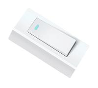 FUTUREORYY Interrupteur Mural Unipolaire Blanc Petit Format pour Éclairage Domestique Installation Facile Usage Adapté Aux Maisons et Appartements