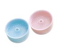 FUTUREORYY Jardinière d'herbe à Chat Hydroponique sans Terre 2 Pièces en Plastique Léger Bleu Et Rose pour Culture D'intérieur, Bac à Plantation Creatif pour Chat Domestique