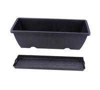 FUTUREORYY Jardinière Rectangulaire Plastique Robuste avec Trou de Drainage et Soucoupe Bac à Plantes Grand Format pour Légumes et Fleurs Pot de Balcon et Résistant Aux Chocs pour Jardin