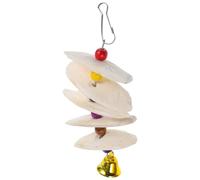 FUTUREORYY Jouet Os de Seiche à Mâcher pour Oiseaux, Accessoire Calcium Cloche Suspendue, Adapté pour Calopsittes, Perruches et Perroquets en Cage Intérieure