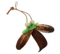 FUTUREORYY Jouet pour Perroquet Et Oiseau à Mâcher Naturel en Matériau Anti-Morsure Résistant, Taille Moyenne, Jouet Suspendu pour Cage à Oiseaux, Adapté à Tous Types De Perroquets Et Oiseaux