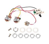FUTUREORYY Kit de Circuit pour Guitare Électrique avec Potentiomètre de Portable et Sélecteur à Positions Accessoire de Remplacement pour Guitaristes Installation Simple et Durable