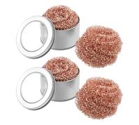 FUTUREORYY Kit de Nettoyage de Pointes de Fer à Souder 6 Pcs en Laiton Résistant Haute Température Éponge Mousse Nettoyant pour Buses de Soudage Polyvalent Entretien Électronique et