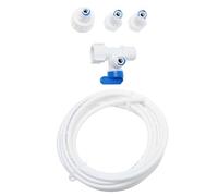 FUTUREORYY Kit de Tuyau Eau pour Machine à Glaçons avec Connecteur Droit et Facile à Installer Accessoire de Remplacement pour Installation de Machine à Glaçons
