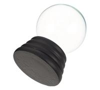 FUTUREORYY Kit Mini Boule à Neige Verre avec Base Résine Épaisse Globe Eau Transparent Vide pour Décoration de Noël et DIY Cadeau Saint-Valentin