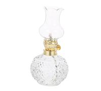 FUTUREORYY Lampe à Pétrole Verre Rétro pour Décoration Vintage Lampe Urgence Extérieure Cristal Adaptée à Mèche Ronde Lanterne Huile Décorative Élégante et Résistante Chaleur
