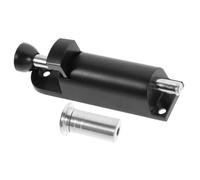 FUTUREORYY Loquet à Ressort Automatique Alliage de Zinc Loquet Coulissant Robuste pour Porte et Fenêtre Verrou Anti-corrosion avec Tige Renforcée Ouverture Au Pied Sécurisée Noir Petit