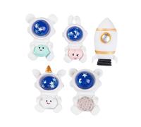 FUTUREORYY Lot De 10 Petits Accessoires Décoratifs De Bricolage En Résine Astronautes Et Fusées Pour Loisirs Créatifs, Décoration Étui Téléphone Portable, Surface Lisse Solide, Coloris Variés
