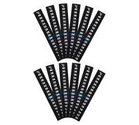 FUTUREORYY Lot de 12 Étiquettes Thermométriques Autocollantes LCD pour Aquarium et Terrarium Bande Adhésive de Mesure de Température 18 X 13 CM Indicateur Coloré Vert et Bleu