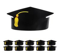 FUTUREORYY Lot de 12 Toques de Remise de Diplômes pour Garçon et Filles en Papier Kraft à Décorer Soi-même, Chapeaux DIY pour Fête de Fin D’études Maternelle et Primaire, Accessoires