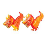 FUTUREORYY Lot de 2 Ballons Dragon Chinois en Aluminium pour Nouvel An, Décoration Festive Interactive et Ludique, pour Famille et Fêtes Printemps