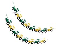 FUTUREORYY Lot de 2 Bannières Suspendues en Feutre Créatif pour Véhicules d'Ingénierie Décoration DIY pour Fête et Festival Accessoires Colorés pour Chambre d'Garçon et Filles Facile à