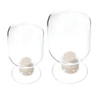 FUTUREORYY Lot de 2 Bocaux à Allumettes en Verre Transparent 125ml et 250ml, Pot de Rangement Décoratif, Bouteilles D'exposition Élégantes Cuisine, Salon et Bureau