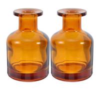 FUTUREORYY Lot de 2 Flacons Diffuseurs en Verre Ambré Cylindriques 100 ML sans Feu Bâtonnets Rechargeables pour Parfum D'ambiance, Aromathérapie Maison et Décoration Intérieure