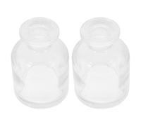 FUTUREORYY Lot de 2 Flacons Diffuseurs en Verre Cylindriques Vides 100 ML, Récipients D’aromathérapie sans Feu pour Huiles Essentielles, Diffuseurs D’arômes Transparents Adaptés Maison,