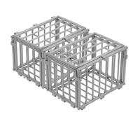 FUTUREORYY Lot De 2 Modèles De Mini Cages en Plastique Abs, Petites Cages Miniatures pour Décoration Maison, Accessoires DIY, Taille Compacte, pour Collectionneurs Et Amateurs De Figurines