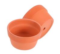 FUTUREORYY Lot de 2 Pots en Terre Cuite Poreux pour Cactus et Succulentes, avec Trou de Drainage, Favorisant L'aération Croissance des Racines, pour Jardin
