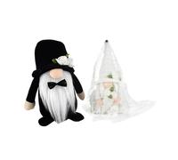 FUTUREORYY Lot de 2 Poupées GNOME de Mariage en Peluche Décor de GNOME pour Décoration de Salle et Centre de Table Modèle Masculin et Féminin pour Fête et Décoration de Mariage