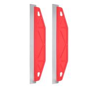 FUTUREORYY Lot de 2 Protège-bords de Peinture en Acier Inoxydable Rouge, Outil de Découpe et Guide de Bord pour Papier Peint et Murs, Protection Précise pour Plinthes et