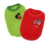FUTUREORYY Lot de 2 Vêtements de Lapin Chaud en Tissu Doux Gilets Portables Taille XS pour Lapin Nain Couleurs Avocat et Rouge Fraise Vêtements Résistants à l'usure pour Activités en Plein