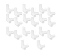 FUTUREORYY Lot de 20 Set de Connecteurs en T pour Étagère à Chaussures, Raccords Coudés 11 Mm en Plastique Blanc, Pièces de Connexion pour Dressing Modulable, Accessoires de