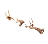 FUTUREORYY Lot de 3 Bois Flotté Naturel pour Aquarium, Branches Décoratives en Bois de 15 et 25 Cm, Ornement pour Reptiles et Terrarium, Décoration Intérieure et Habitat Style Aléatoire
