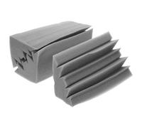 FUTUREORYY Lot de 3 Mousses Acoustiques D’absorption Basse Fréquence 12x12x24 Cm Grises Ignifugées, Coussins D’angle Trapézoïdaux Insonorisants pour Studio, Home Cinéma et Acoustique