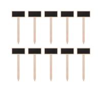 FUTUREORYY Lot de 40 Panneaux Tableau Noir en Bois Piquet pour Décoration Intérieure et Pots de Plantes, Léger Mémos en Boutique