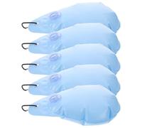 FUTUREORYY Lot de 5 Paquet Lestés Étanches pour Couverture de Piscine Hors Sol, PVC Résistant Bleu Ciel, Poids Suspendus avec Crochet pour Hivernage Piscine, Protection Feuilles et