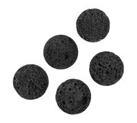 FUTUREORYY Lot de 5 Pierres de Sauna en Roche Volcanique Naturelle Noire 2,5 Cm pour Poêles à Vapeur Sauna Humide Extérieur, Pierres de Massage Efficaces pour Diffusion Vapeur et