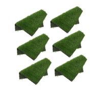 FUTUREORYY Lot de 6 Dalles de Gazon Artificiel 30x30 Cm pour Poulailler, Tapis de Nidification pour Poules, Coussins de Nid Confortables, Lavables et Réutilisables, Protection Œufs et Cage