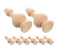 FUTUREORYY Lot de 8 Embouts Décoratifs en Bois Massif Non Peint 6,5 X 2,5 Cm pour Balustres D’escalier, Colonnes Décoratives et Ornements de Meubles, Adaptés aux Travaux de