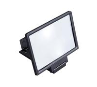 FUTUREORYY Loupe d'Écran pour Téléphone Portable 3 Fois Grossissement sans Utilisation des Mains en ABS avec Support Pliable Design Élégant Noir 18,5 X 15 X 1,5 CM pour Lecture et Présents