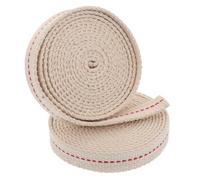 FUTUREORYY Mèche de Rechange Plate en Coton 100% Pur pour Lampe à Huile, Largeur 1,2 Cm, Lot de 2 Mèches, Compatible Lanterne Tempête et Lampe à Pétrole, pour Camping et Usage Intérieur