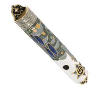 FUTUREORYY Mezouzah Métal Rétro pour Porte Entrée Décoration Juive avec Parchemin Sacré Bénédiction et Protection Spirituelle Ornement Mural pour Maison et Temple