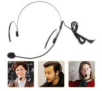 FUTUREORYY Micro-Casque Filaire Noir Microphone de Tête Flexible Mini Mégaphone pour Parler et Chanter Serrage-Tête Léger et Confortable pour Conférences Spectacles et Présentations en