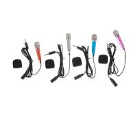 FUTUREORYY Microphone Mini Portable pour Téléphone et Tablette, Coffret de 4 Pièces Couleurs Variées, Usage Karaoké à Domicile et Enregistrement Audio Haute Définition