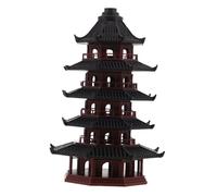 FUTUREORYY Miniature Pagoda Aquarium Decor Ancient Chinese Pavilion Model for Bonsai Gardens Desktop and Fish Tank Landscape Ornament Height