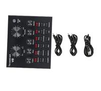 FUTUREORYY Mixeur Dj Portable avec Carte pour Smartphone Double Microphone Effets Sonores Ajustables Streaming et Enregistrement Direct