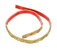 FUTUREORYY Moulure Adhésive Murale en PVC Flexible 1 Mètre Largeur 25 CM Épaisseur 05 CM Couleur Dorée Bande Décorative Auto-Adhésive pour Bordures de Miroir Carrelage et Plafond