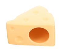 FUTUREORYY Nid Décoratif Céramique pour Hamster Maison Fraîcheur Forme de Fromage Refuge pour Petits Rongeurs Cachette Confortable pour Hamster Cochon et Hérisson Accessoire