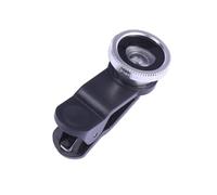 FUTUREORYY Objectif Caméra Smartphone Argenté avec Clip Lentille Macro Améliorée et Grand Angle pour Téléphone Portable