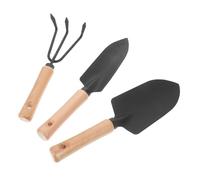 FUTUREORYY Outils de Jardin Acier avec Manche Pelle Large et Étroite Râteau à Dents Ergonomique Kit Pratique pour Plantation et Entretien Extérieur