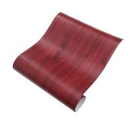 FUTUREORYY Peint Autocollant Vinyle Imperméable pour Cuisine et Table Revêtement Auto Adhésif Amovible pour Comptoirs Meubles et Armoires Contact Décoratif Rouge Épais