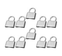 FUTUREORYY Pendentifs Cadenas 3d pour Bracelets Femmes Lot de 10 Alliage | Fabrication Bijoux Soi-même, Légers et Résistants, Argenté, pour Créations Artisanales, Garçon et Filles et Noël