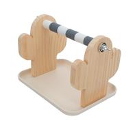 FUTUREORYY Perchoir pour Repos et avec Plateau Plastique pour Perroquet Espace Polyvalent en Bois et Plastique pour Cage à Oiseaux Table