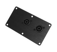 FUTUREORYY Plaque de Jonction Haut-parleur en Alliage D'aluminium 147x75 Mm Double Connecteur Xlr 4 Broches, Borne Câble Enceinte Audio, Accessoire Remplacement pour Système Sonorisation Pro