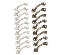 FUTUREORYY Poignées de Meuble la Cuisine Mini Poignées de Tiroir Rétro Vintage Lot de 20 en Alliage de Zinc Argenté pour Boîte à Bijoux et Meubles, Usage Solide à Domicile